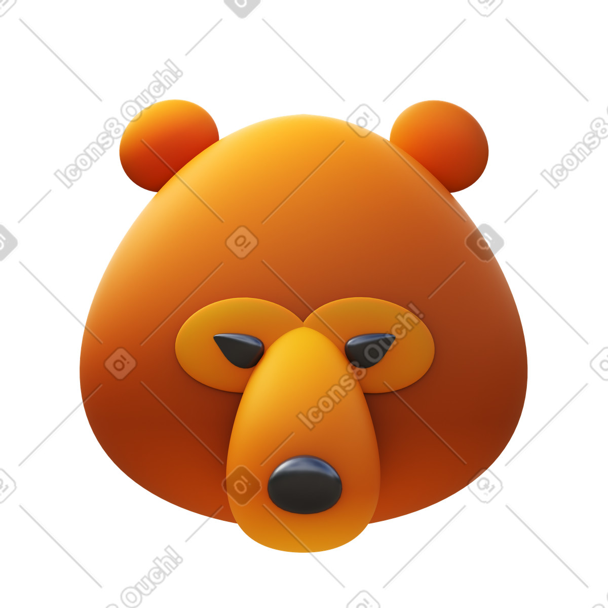 下载 3D Fluency 风格的 熊 插画，支持 PNG、SVG 格式