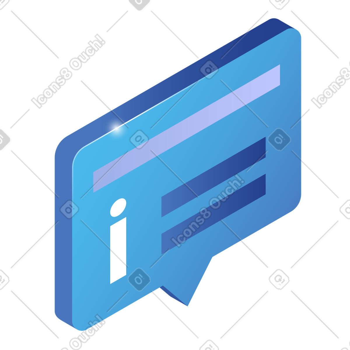 Information tooltip for user assistance and help illustration in Quantum style download in PNG, SVG