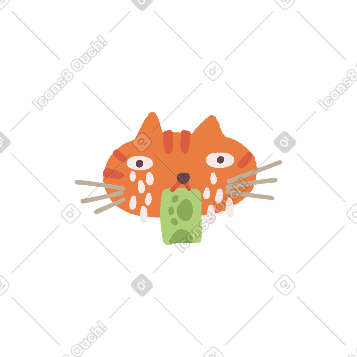 Ginger Cat 스타일의 Card declined or payment failed message, E-commerce error notification 일러스트레이션 PNG, SVG 다운로드