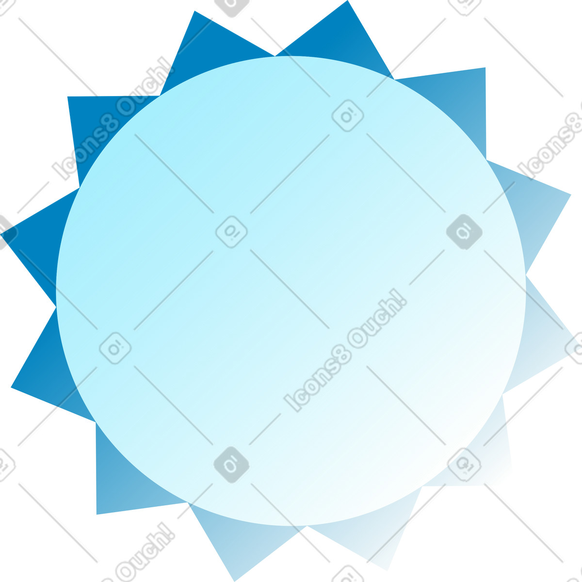 Sun illustration in Icy style download in PNG, SVG