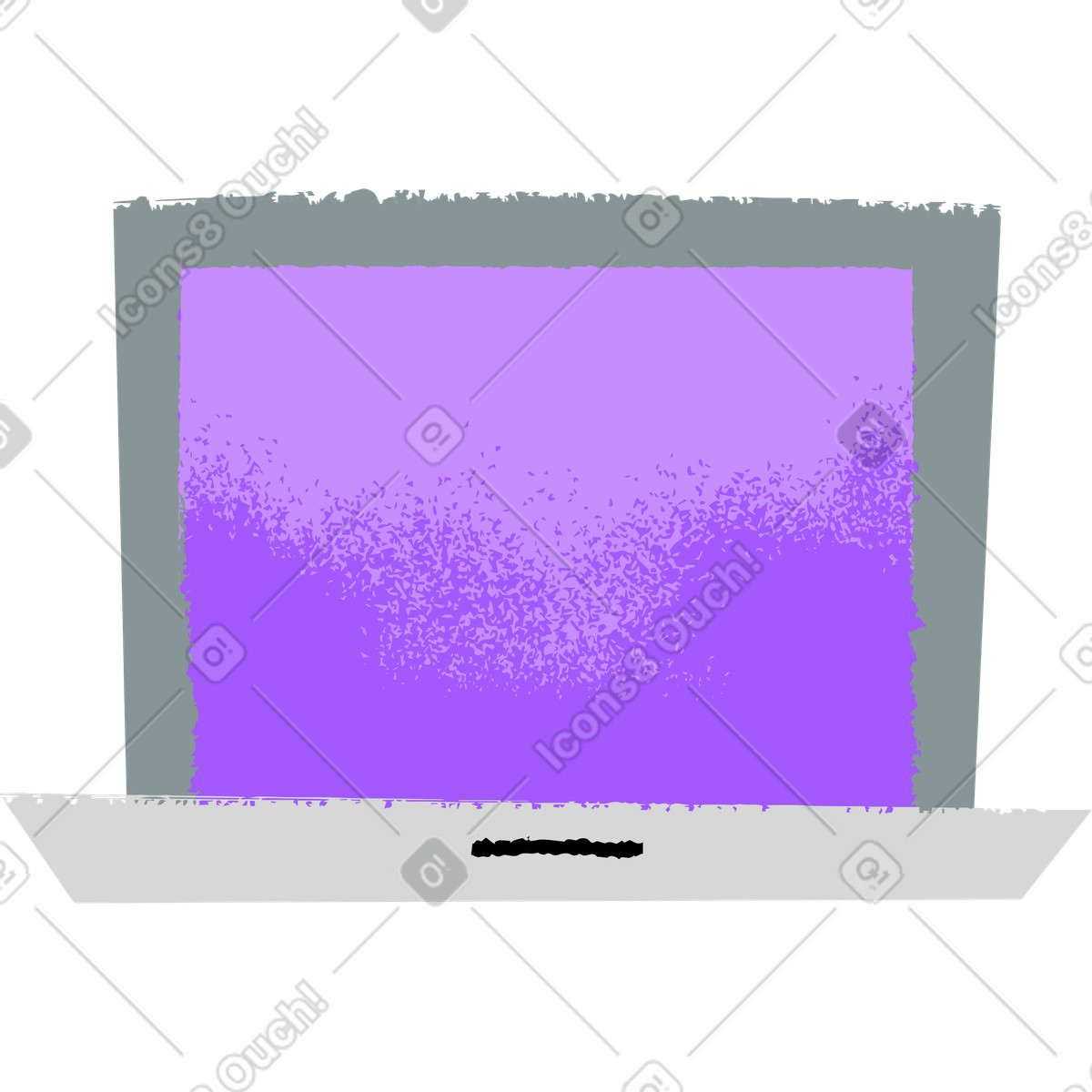 下载 Mirage 风格的 笔记本电脑 插画，支持 PNG、SVG 格式