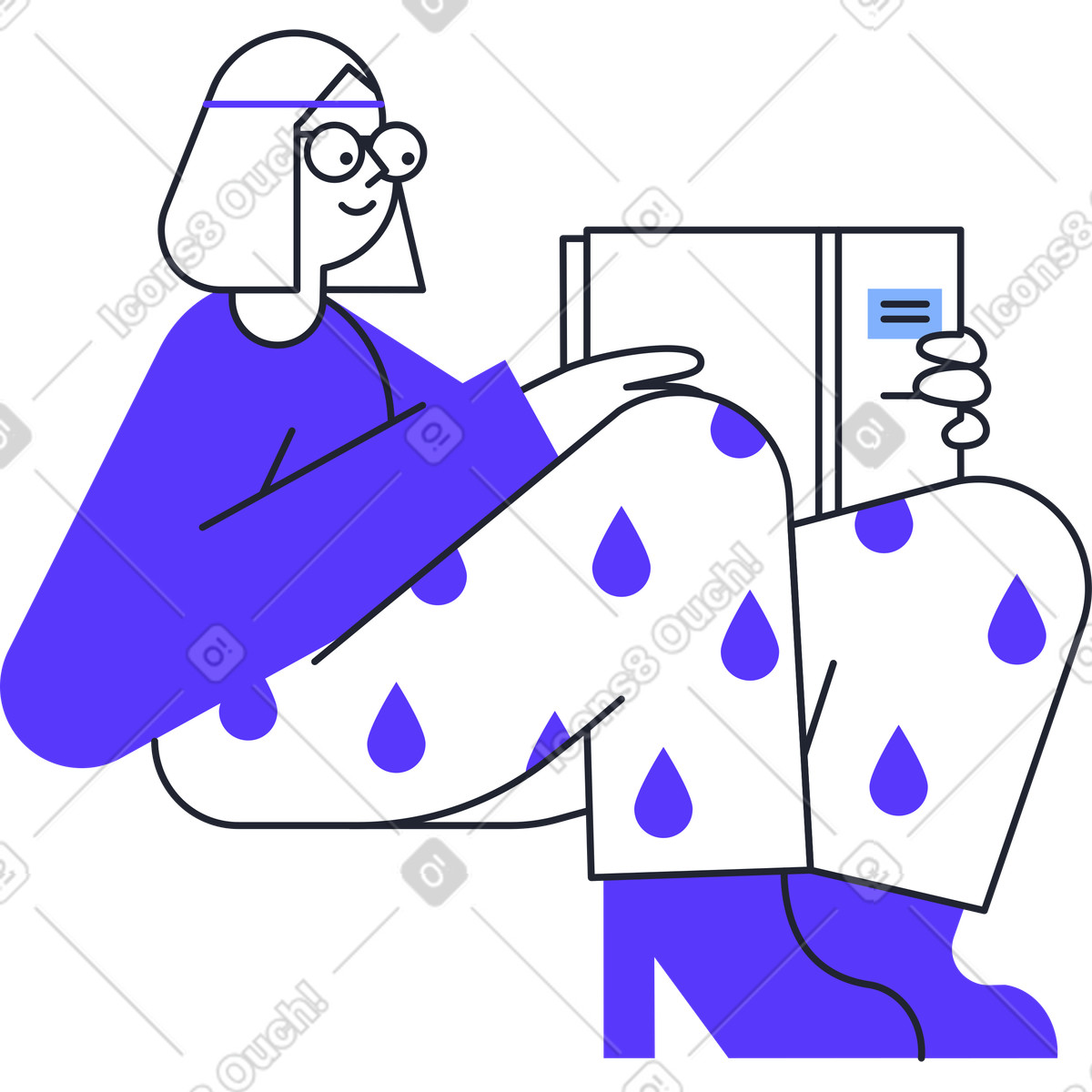 Donna illustrazione in stile Pablita scarica in PNG, SVG