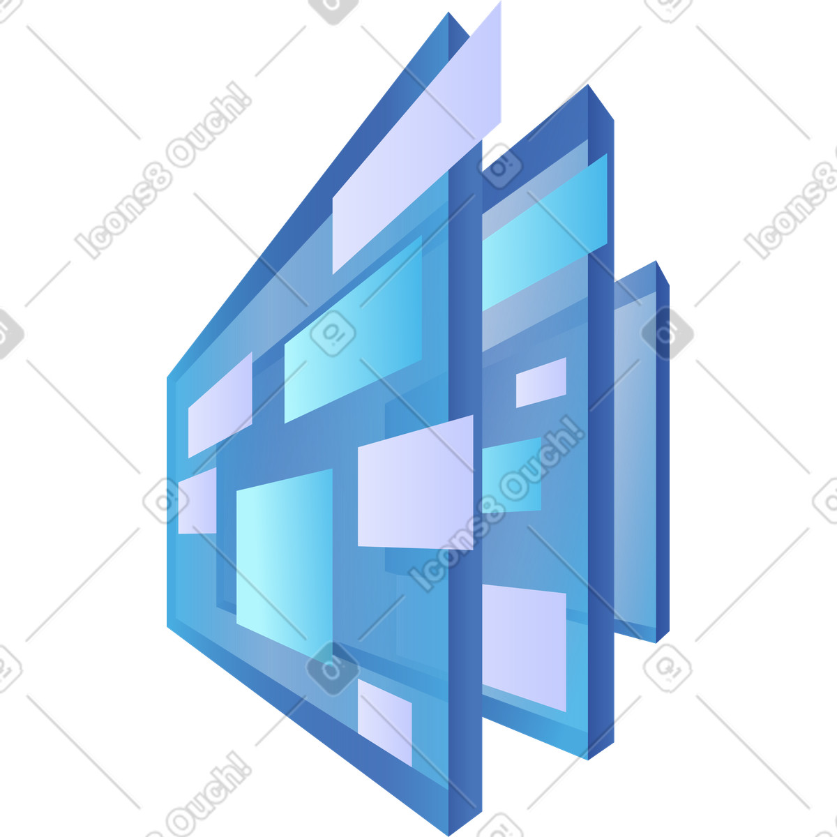Ilustración Marco de plataforma software en estilo Quantum a descargar en PNG y SVG