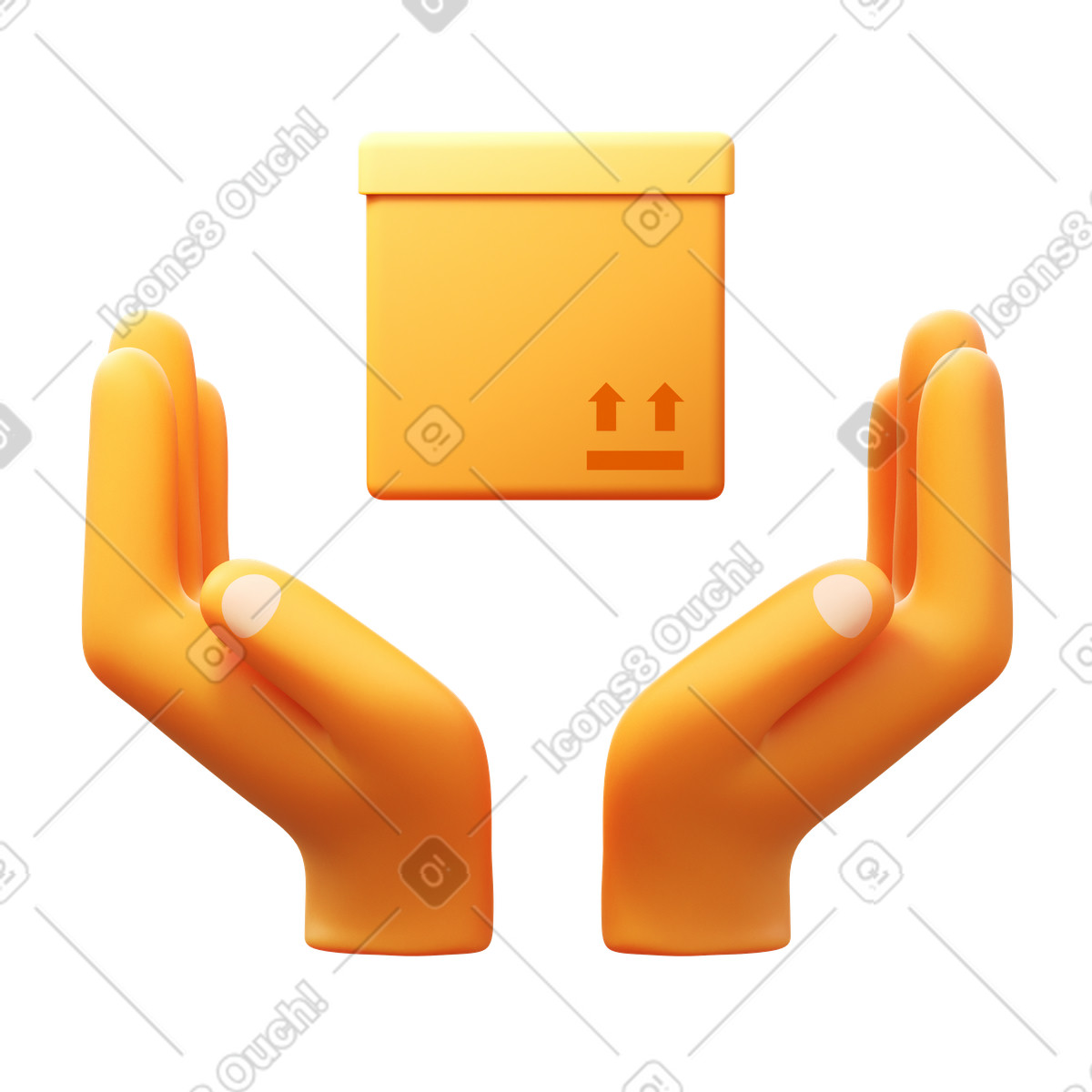 下载 3D Fluency 风格的 小心轻放 插画，支持 PNG、SVG 格式