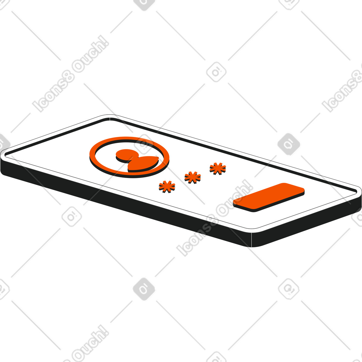 Smartphone illustration clipart graphic design in PNG and SVG