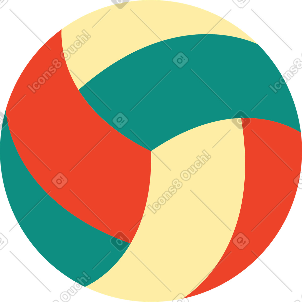 Illustration Volleyball ball dans le style Polar à télécharger aux formats PNG, SVG