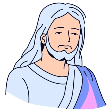 A close-up illustration of "Christ the Redeemer" statue. The face of the statue displays serene features, with closed eyes and a subtle smile. The robe is draped elegantly, showing detailed folds and textures. The statue's skin has a smooth, stone-like appearance, contrasting with the intricate detailing of the robe. The background is a simple gradient that does not distract from the statue.