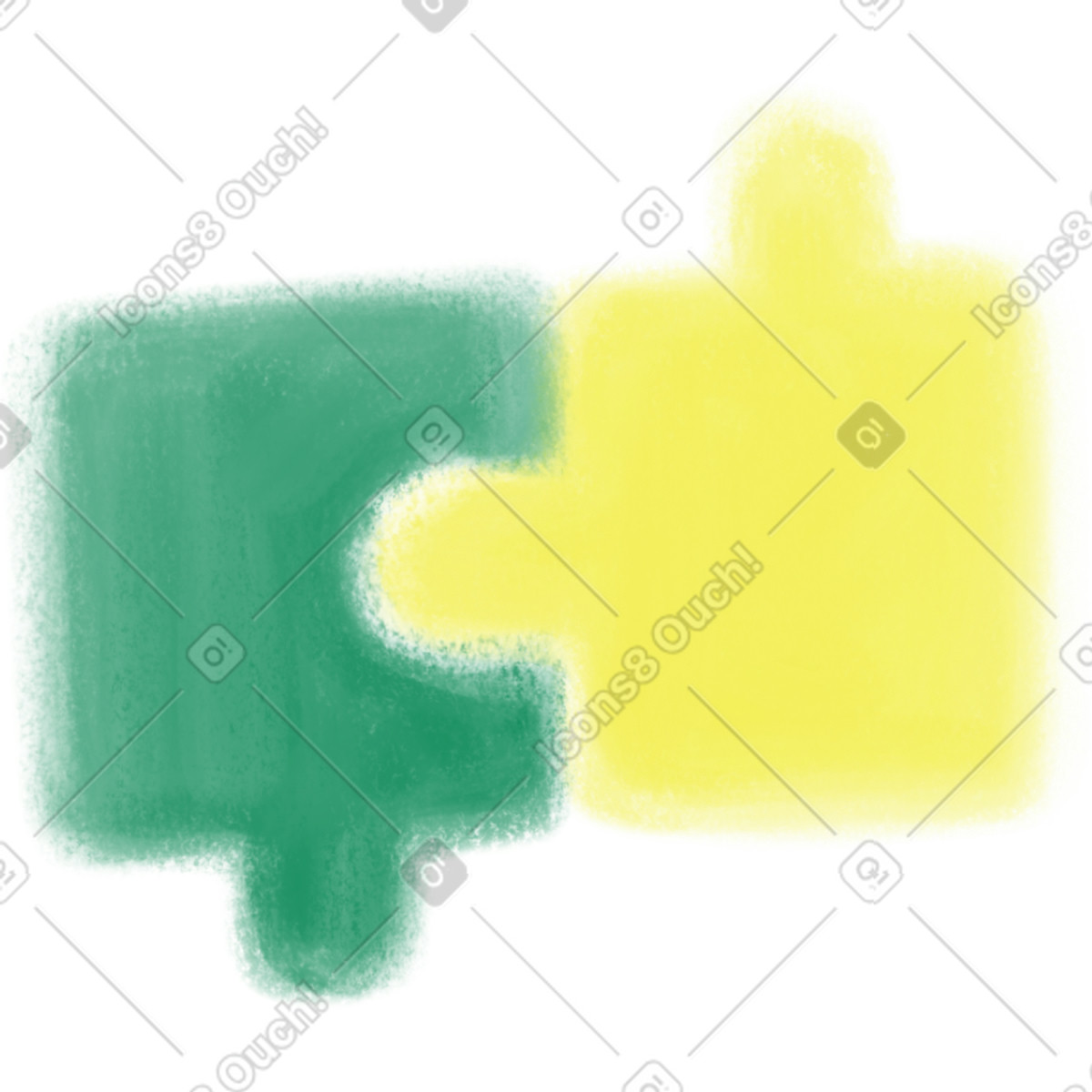 Puzzle illustration in Mushy style download in PNG, SVG