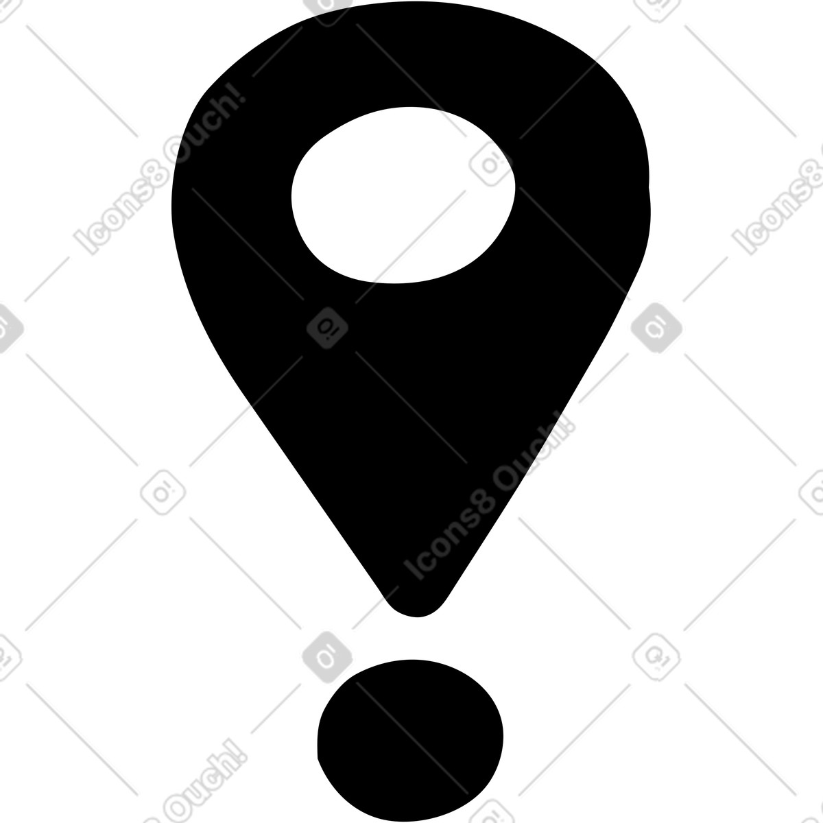 Geolocation-zeichen-Illustration im Line-Stil als Download in PNG, SVG