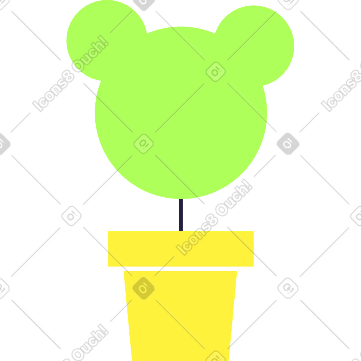 Pflanze-Illustration im Mellow-Stil als Download in PNG, SVG