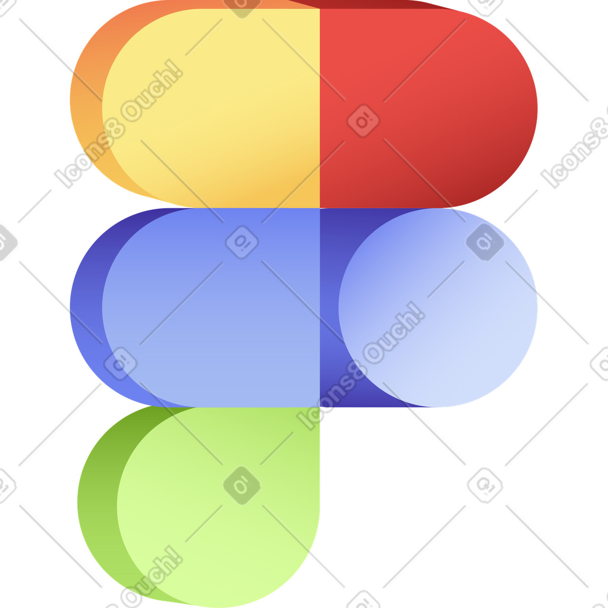 Ilustração de Figma volumetric icon em no estilo Levels para baixar em PNG, SVG