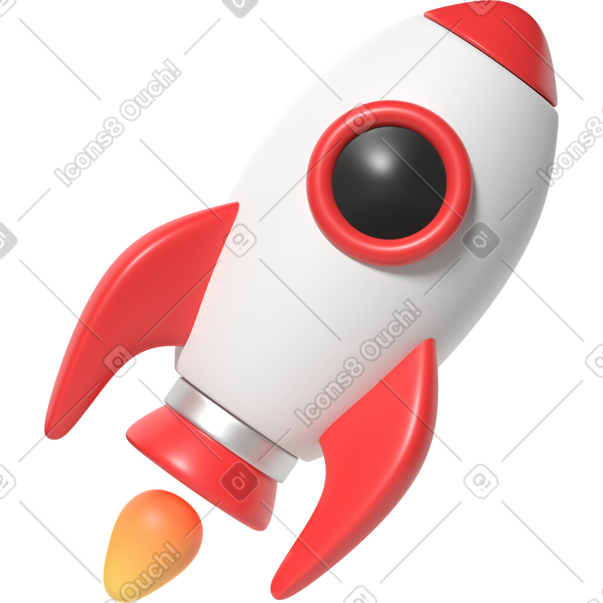 Space rocket illustrazione in stile 3D Business scarica in PNG, SVG