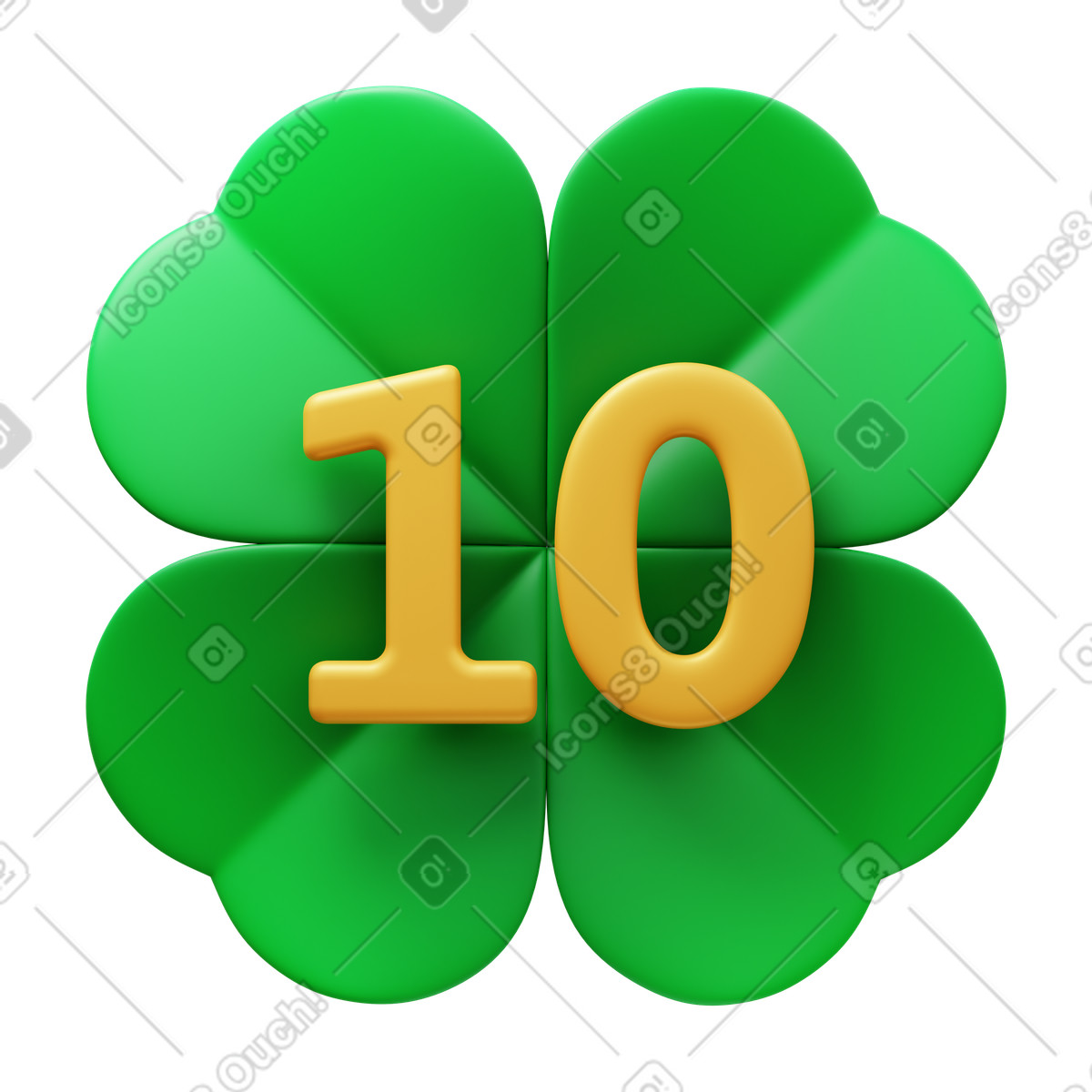 Golden opportunity illustration in 3D Fluency style download in PNG, SVG