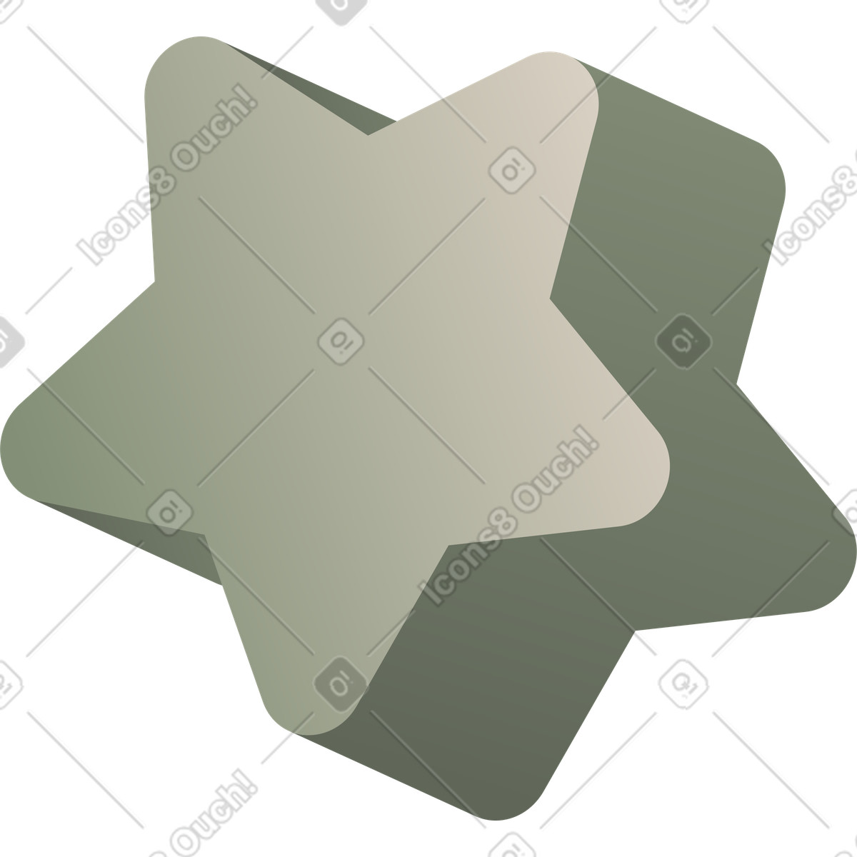 Illustration Étoile dans le style Coworking à télécharger aux formats PNG, SVG