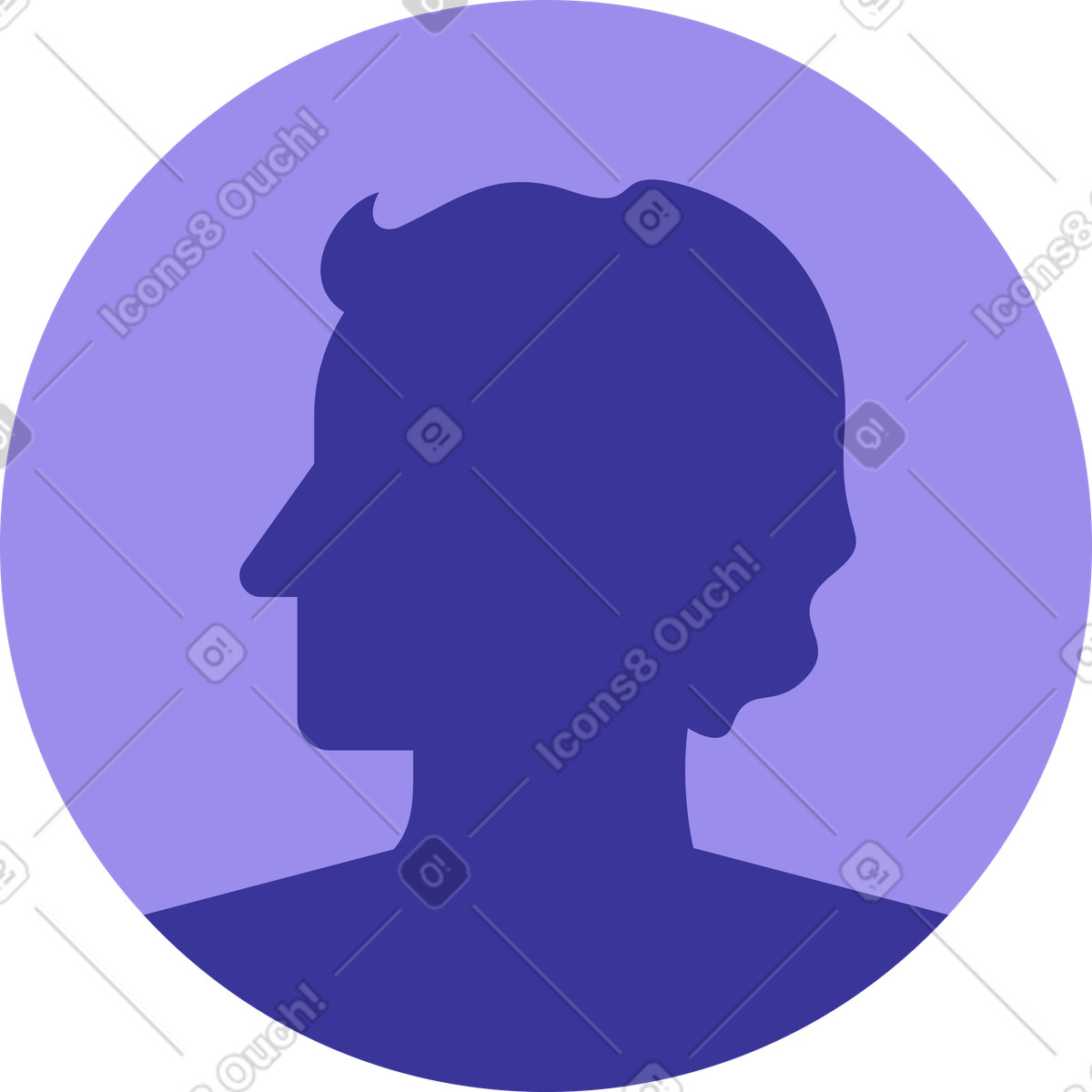 Benutzer avatar-Illustration im Bright-Stil als Download in PNG, SVG