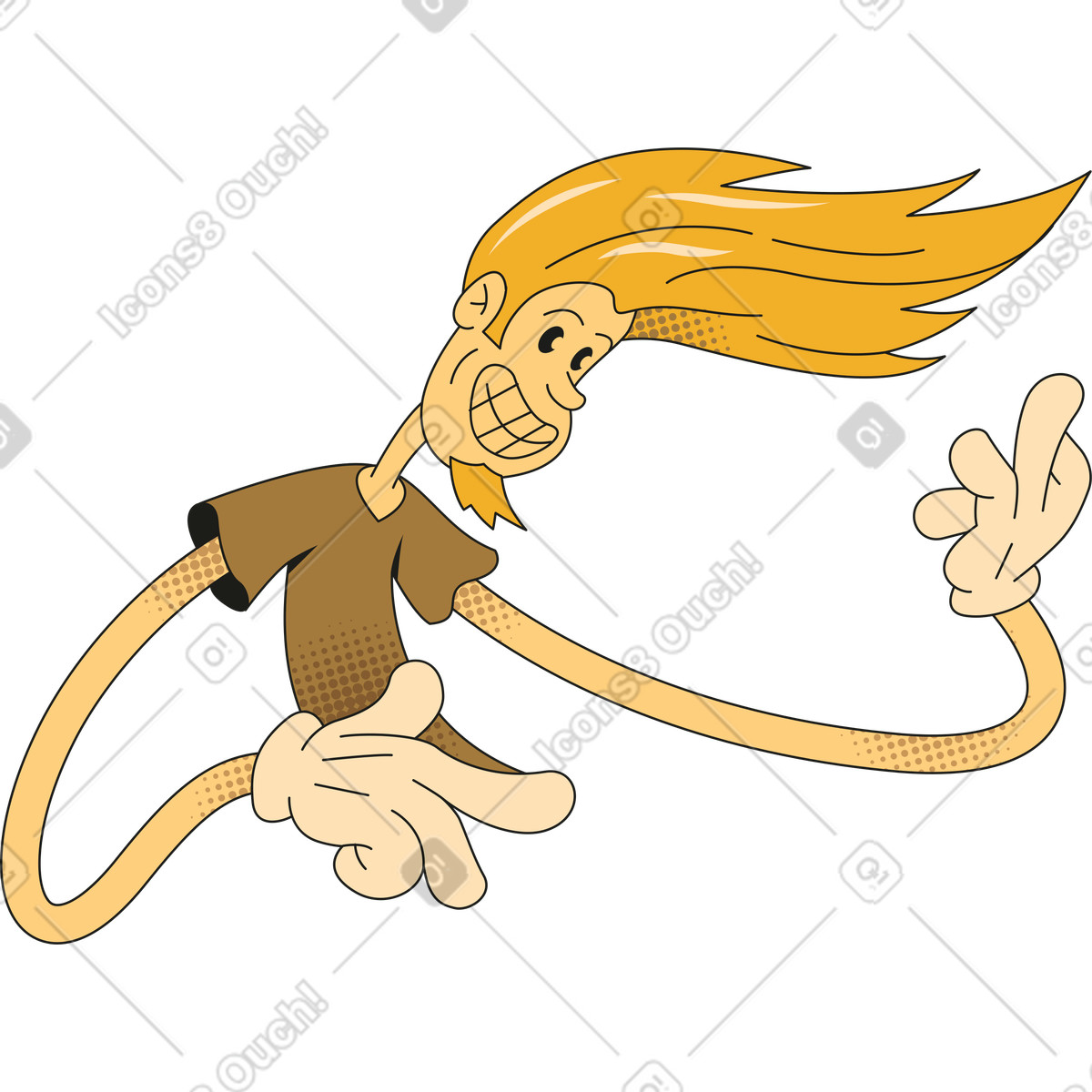 Ilustração de Homem do rock em no estilo Rubber para baixar em PNG, SVG