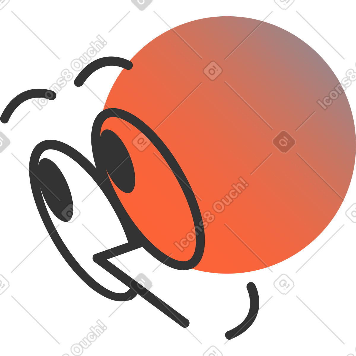 Head illustration in Crayon style download in PNG, SVG