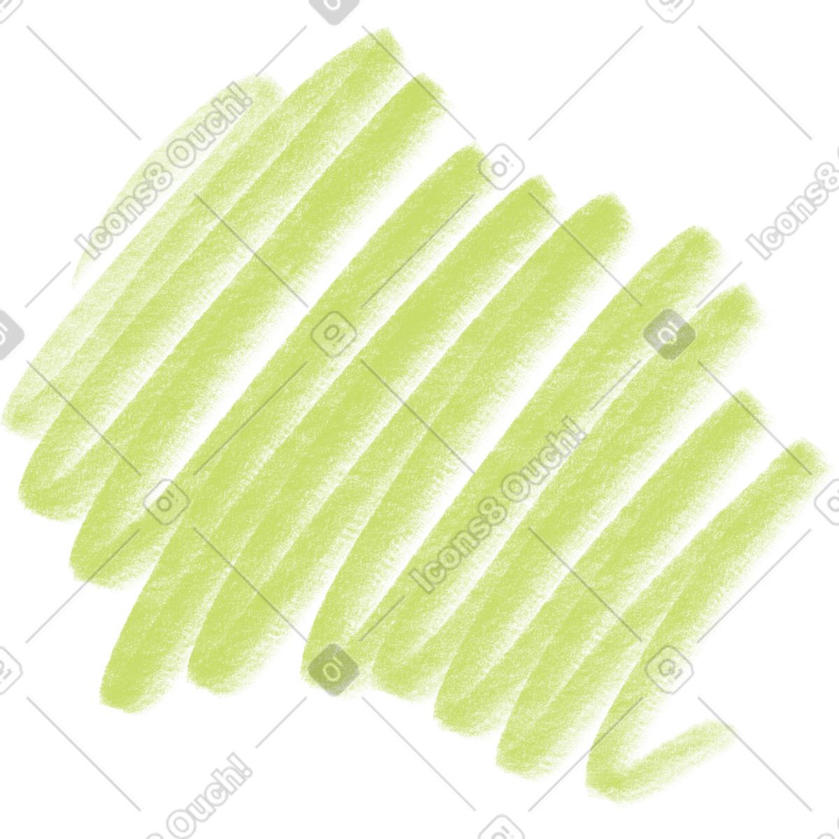 Green scribble illustration in Doodle style download in PNG, SVG