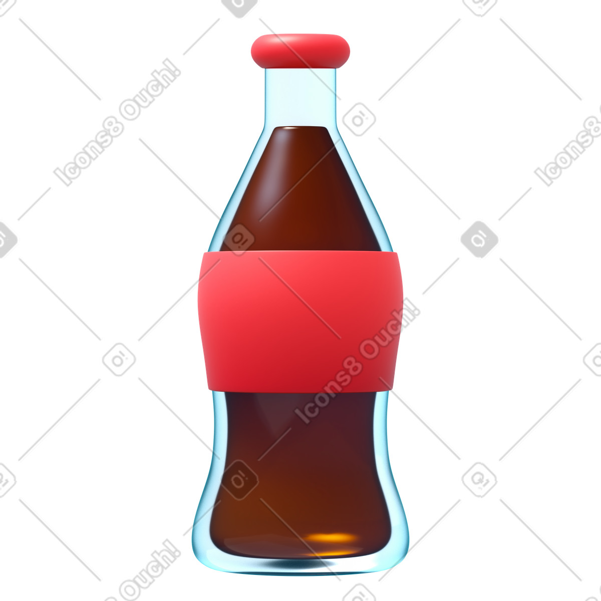 Cola-Illustration im 3D Fluency-Stil als Download in PNG, SVG