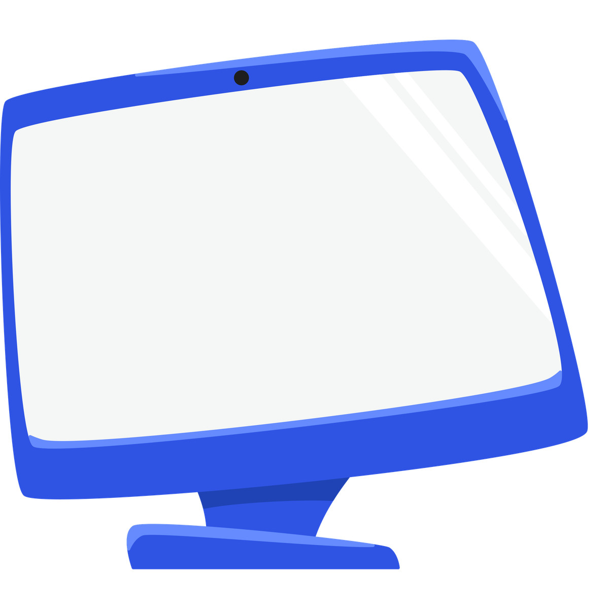 Иллюстрация Blue computer monitor with camera в стиле Bouncy — скачать в форматах PNG, SVG