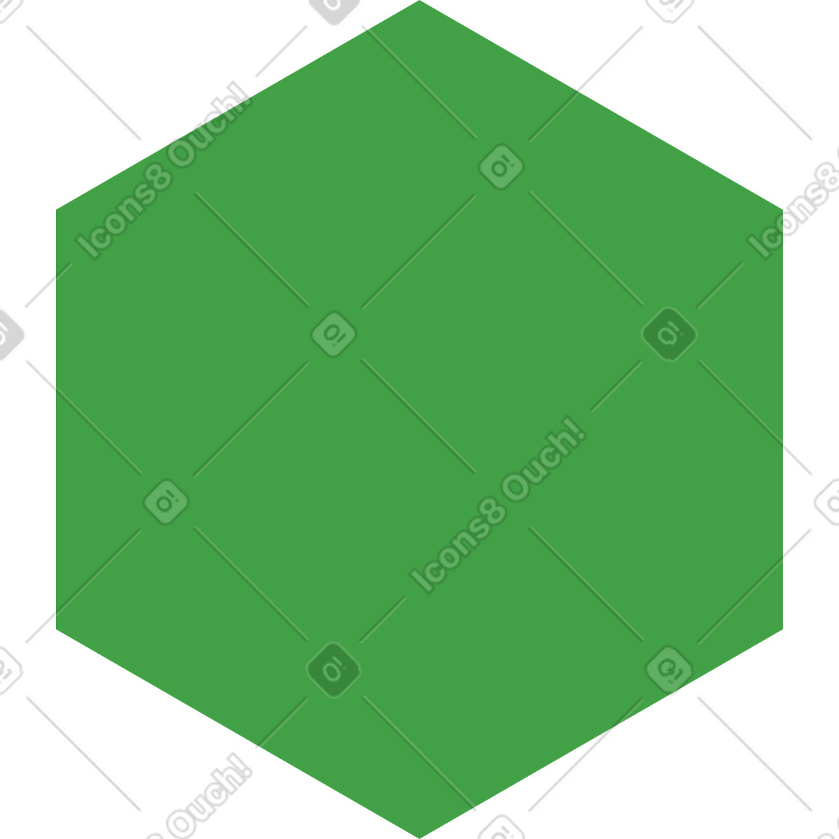 Illustration Vert hexagonal dans le style Fogg à télécharger aux formats PNG, SVG