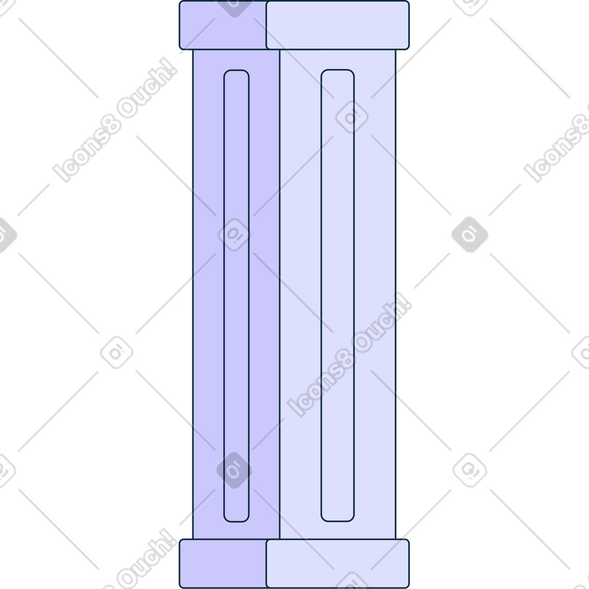 Plaster column illustration in Bubble gum style download in PNG, SVG