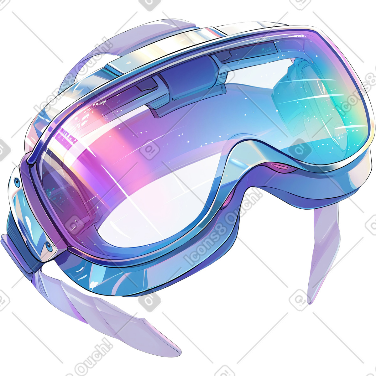 Vr headset illustration in Glazy style download in PNG, SVG