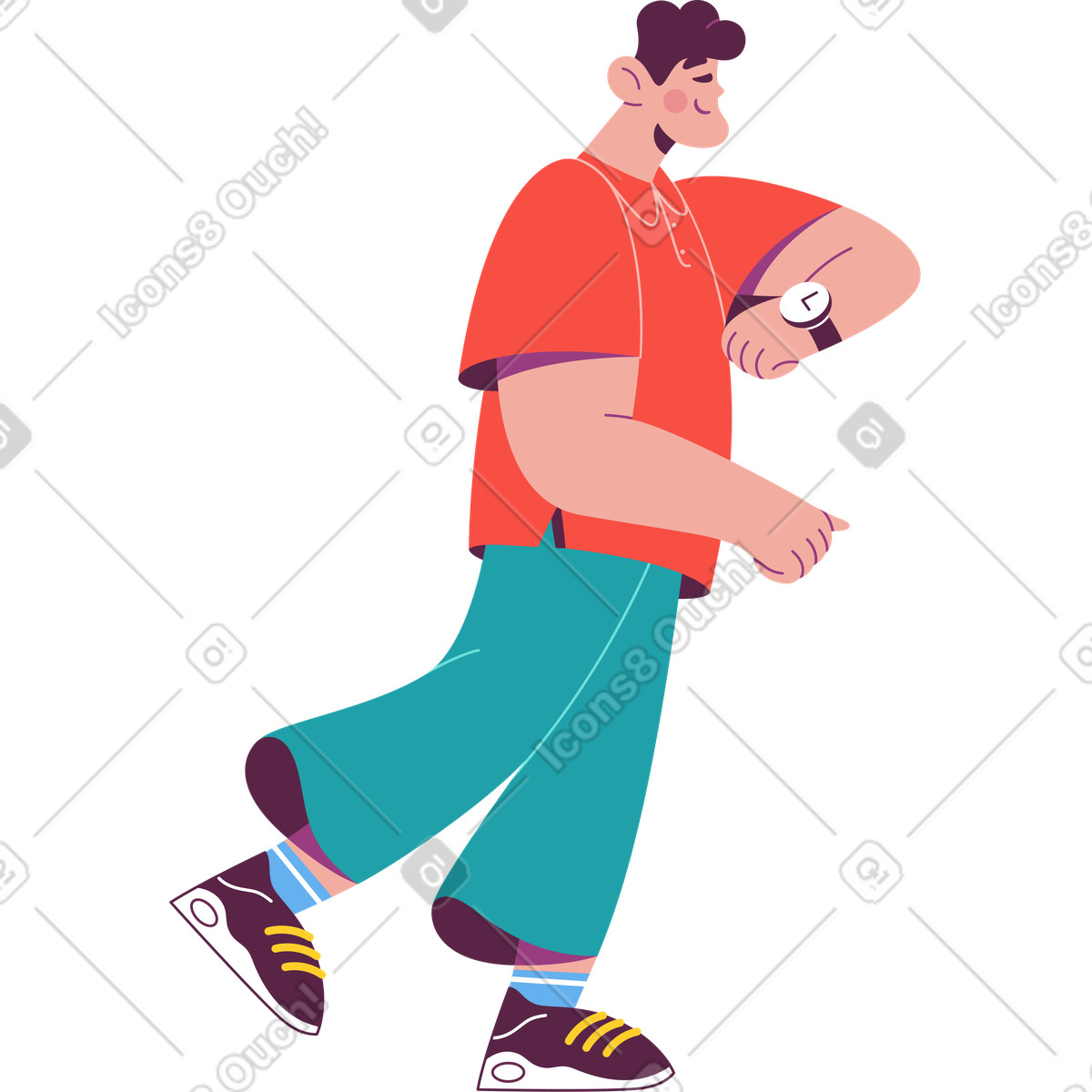 Ilustración Hombre en estilo Sammy a descargar en PNG y SVG