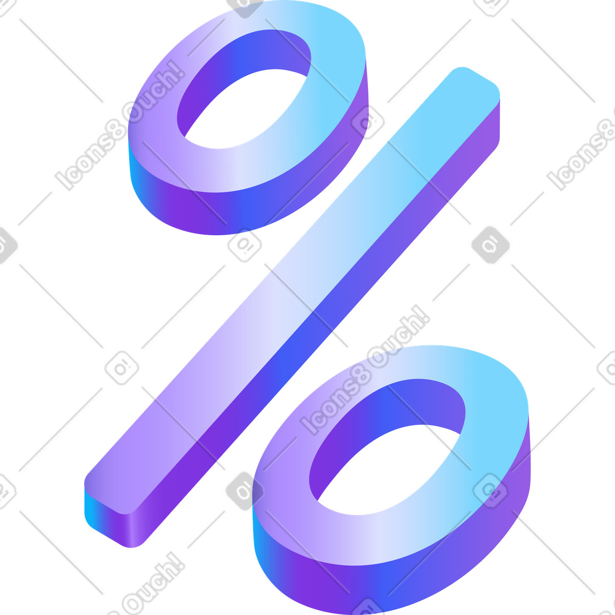 Ilustración Por ciento en estilo Hi-tech a descargar en PNG y SVG