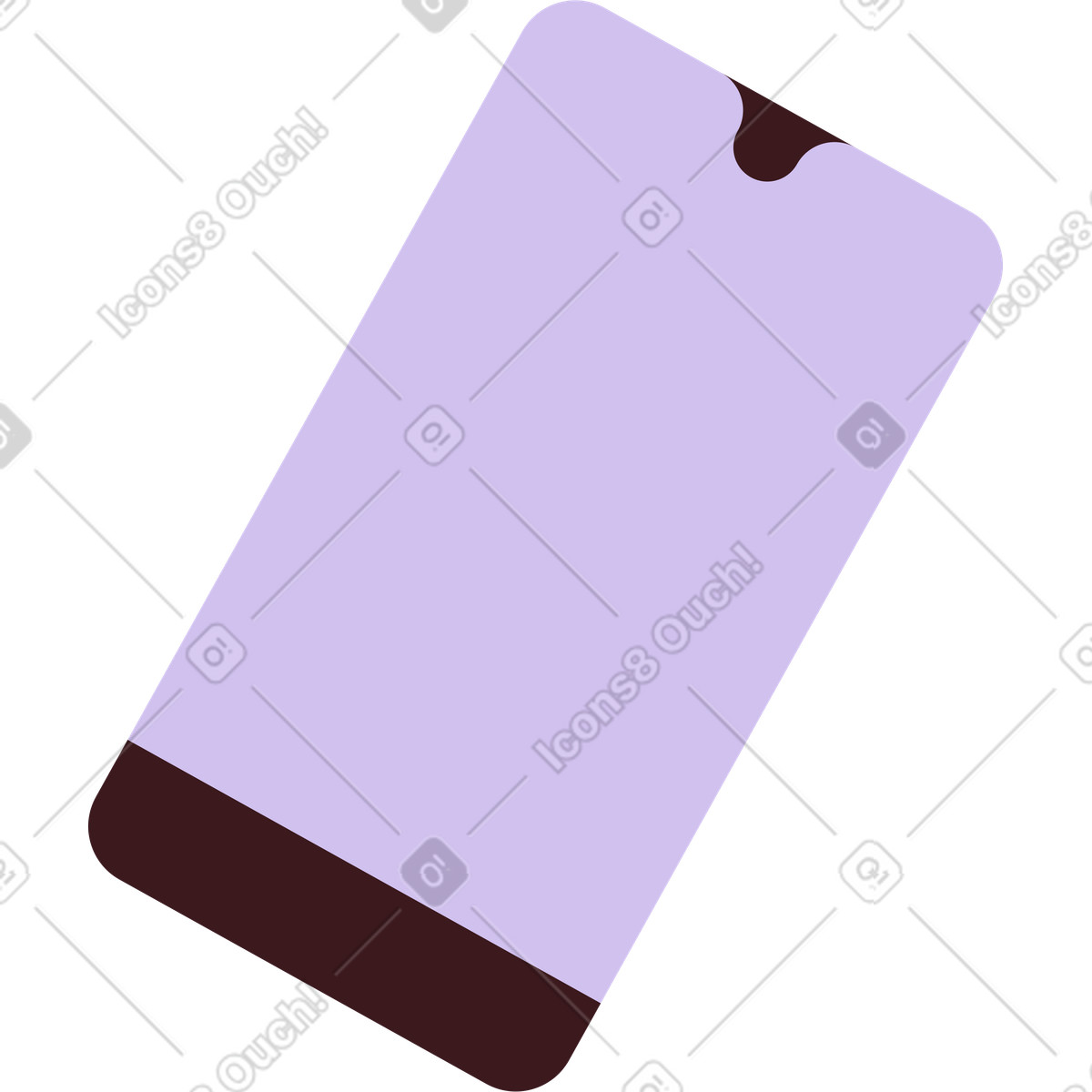 Telefon mit leerem bildschirm-Illustration im Folks-Stil als Download in PNG, SVG