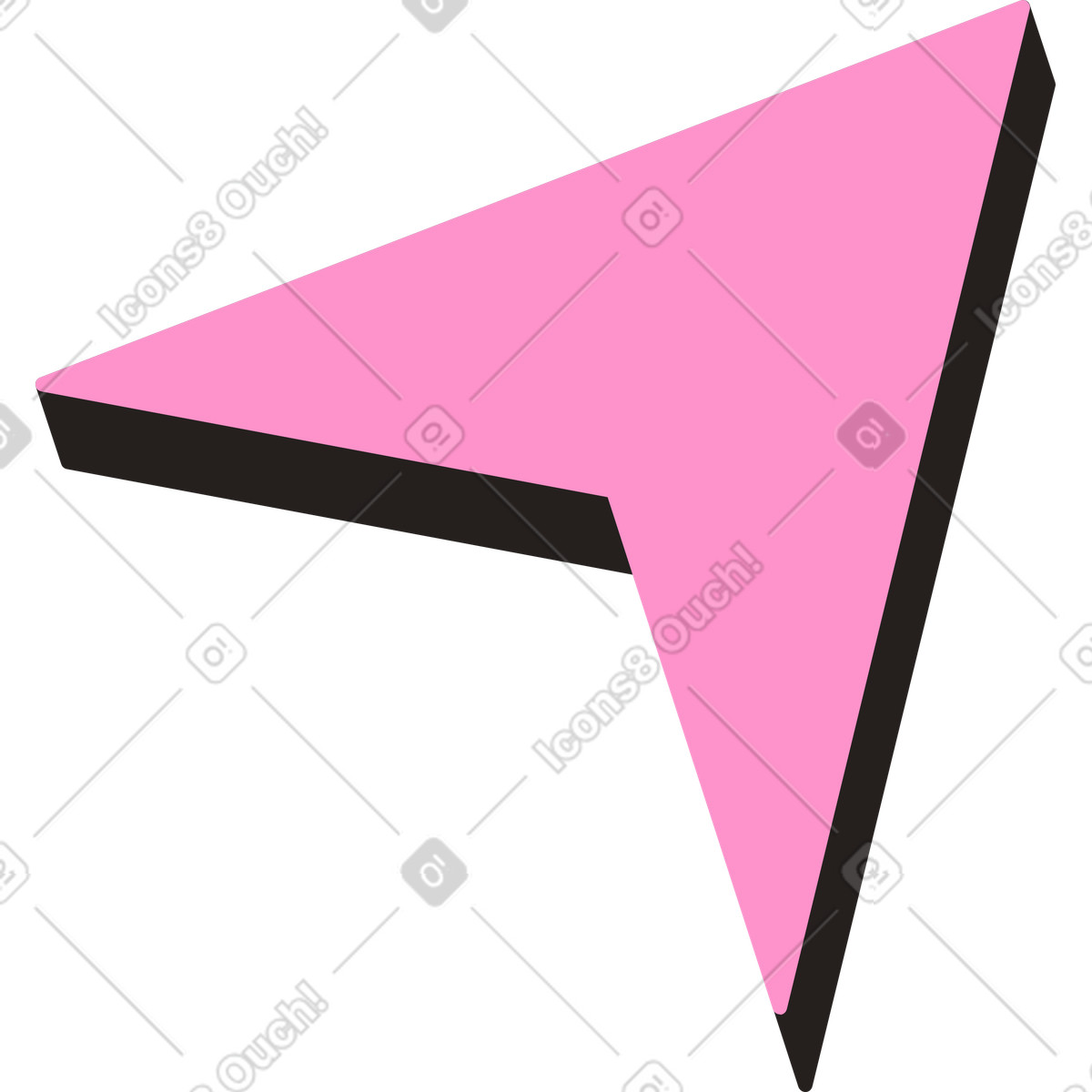 Ilustração de Cursor rosa em no estilo Like para baixar em PNG, SVG