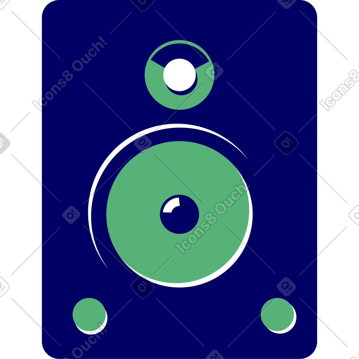 Illustration Gros système de son dans le style Lounge à télécharger aux formats PNG, SVG