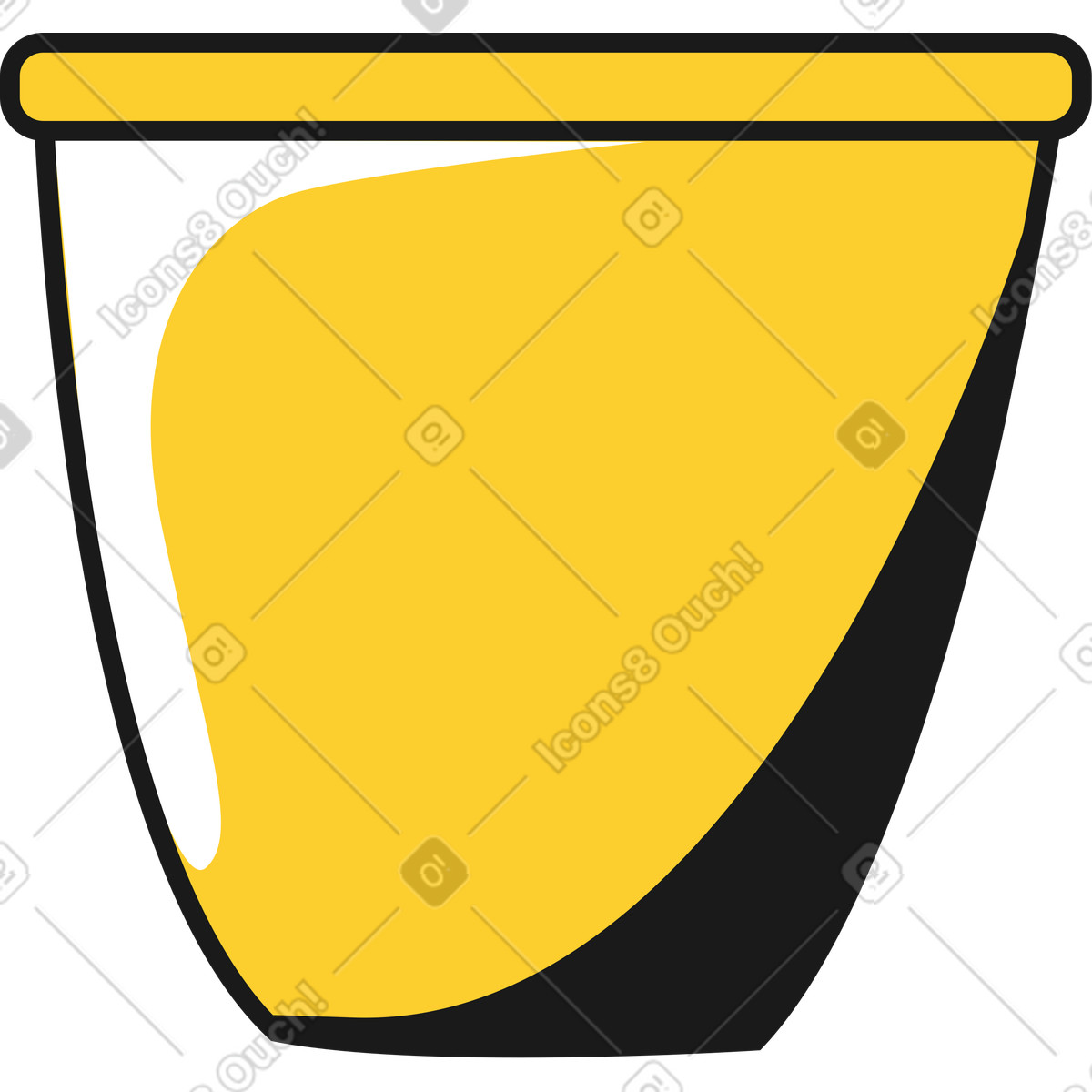 Vaso di fiori illustrazione in stile Taxi scarica in PNG, SVG