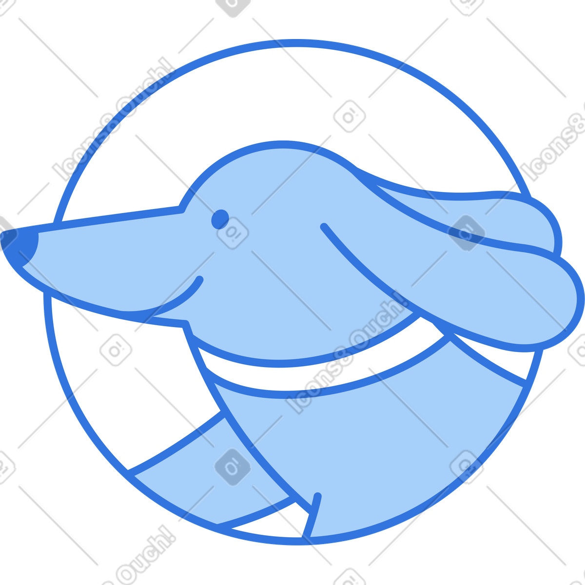 Ilustração de Avatar cachorro em no estilo Sky para baixar em PNG, SVG