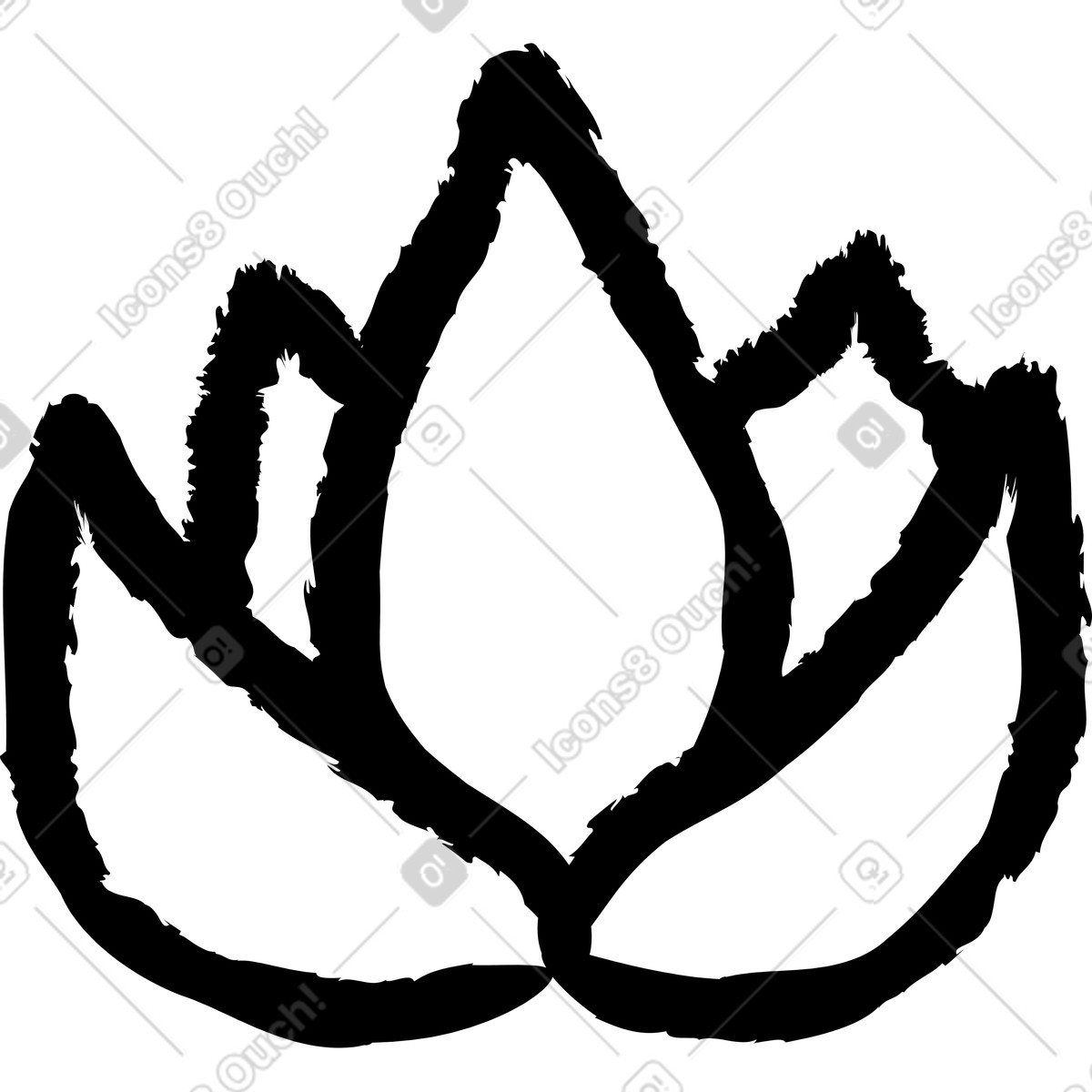 Ilustración Lirio de carbón en estilo Twirl a descargar en PNG y SVG