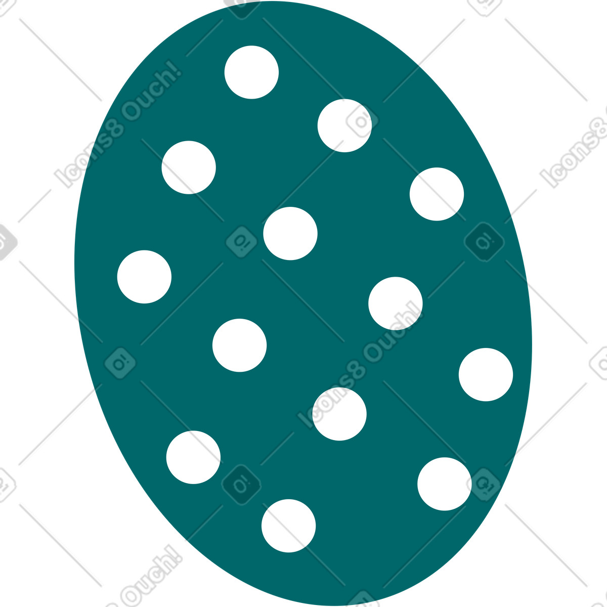Uovo di pasqua illustrazione in stile Sammy Line scarica in PNG, SVG