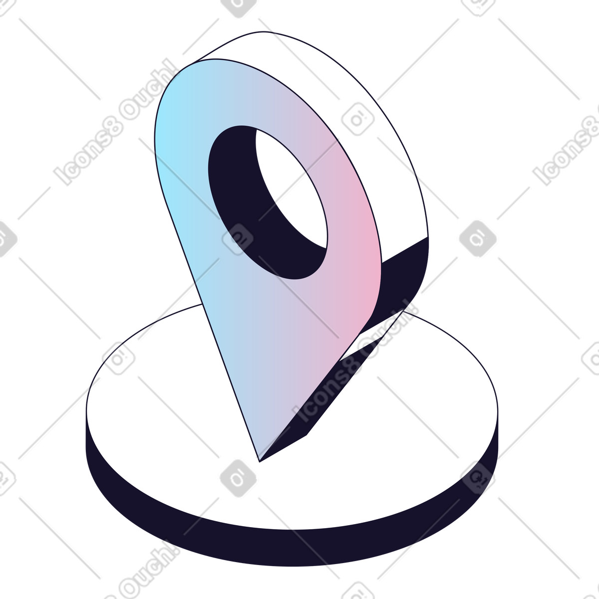 Node スタイルの Geolocation Tracking, Location Pin, Map Navigation のイラストをPNG、SVG形式でダウンロード