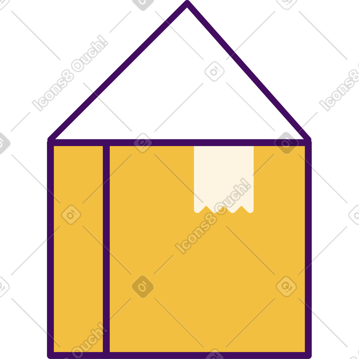 Box an einem draht-Illustration im Simplistic-Stil als Download in PNG, SVG