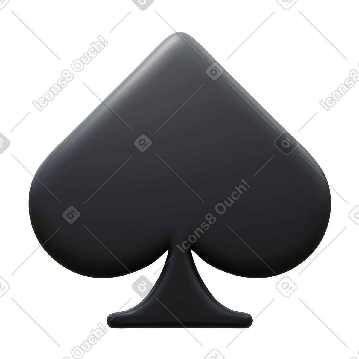 Ilustración Spades en estilo 3D Fluency a descargar en PNG y SVG