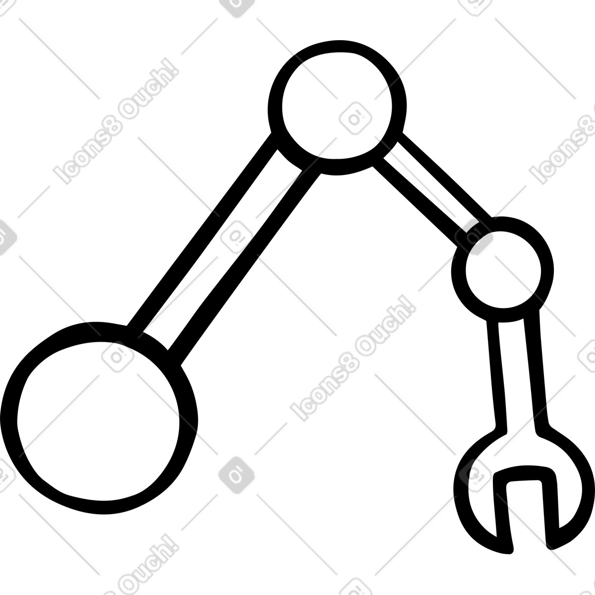 Ilustración Manipulador robótico en estilo Journal a descargar en PNG y SVG
