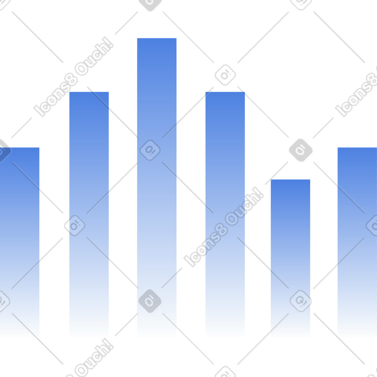 Bar chart illustration in Network style download in PNG, SVG