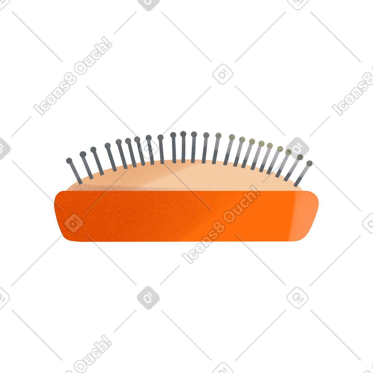 Illustration Peigne orange dans le style Shine à télécharger aux formats PNG, SVG