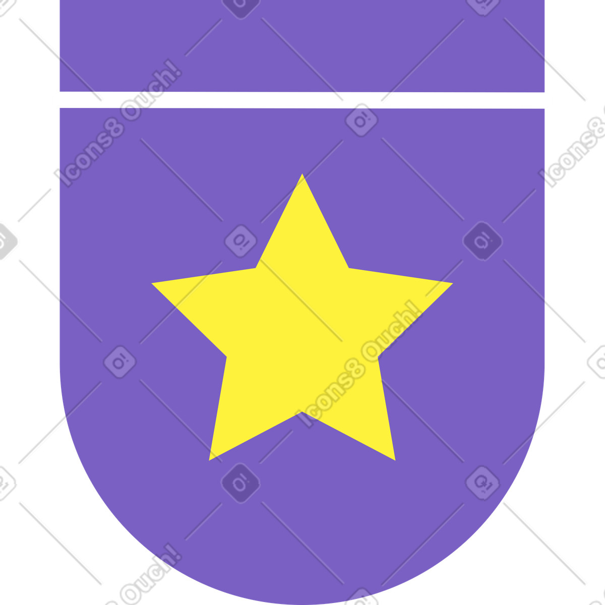 Police badge illustration in Mellow style download in PNG, SVG