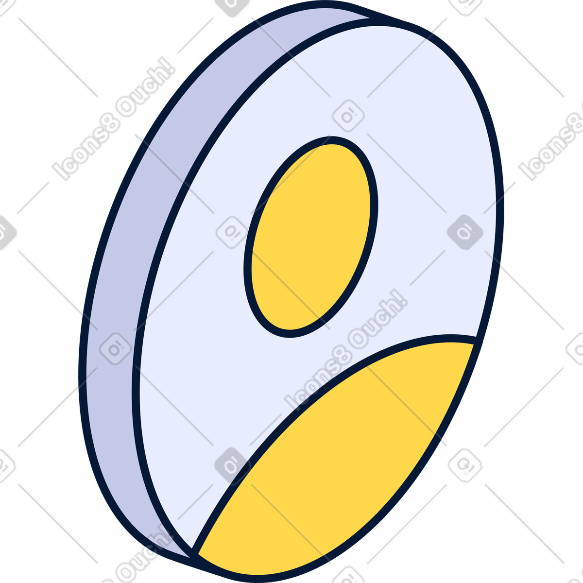 Yellow user avatar icon illustration in Neat style download in PNG, SVG