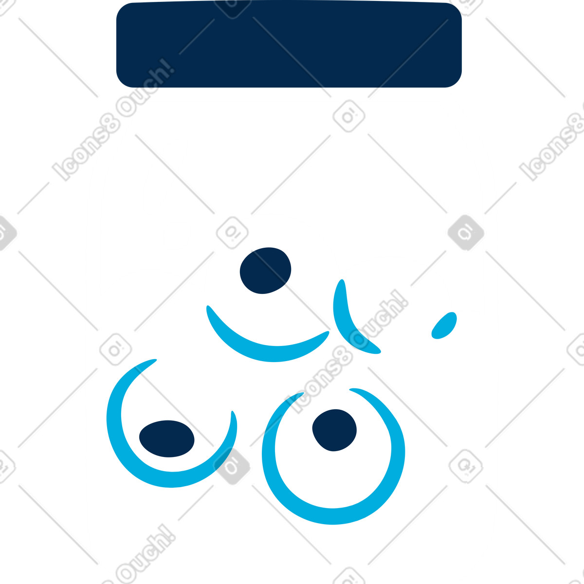 Glas mit augen-Illustration im Flame-Stil als Download in PNG, SVG