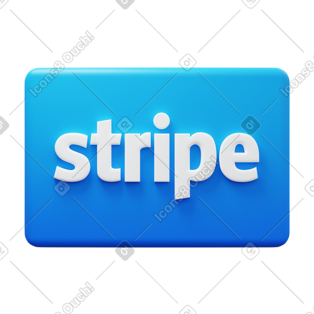 3D Fluency 스타일의 Stripe 일러스트레이션 PNG, SVG 다운로드