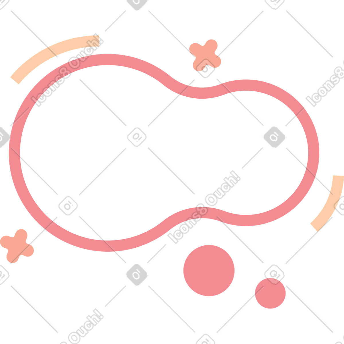 Red blop illustrazione in stile Marginalia scarica in PNG, SVG