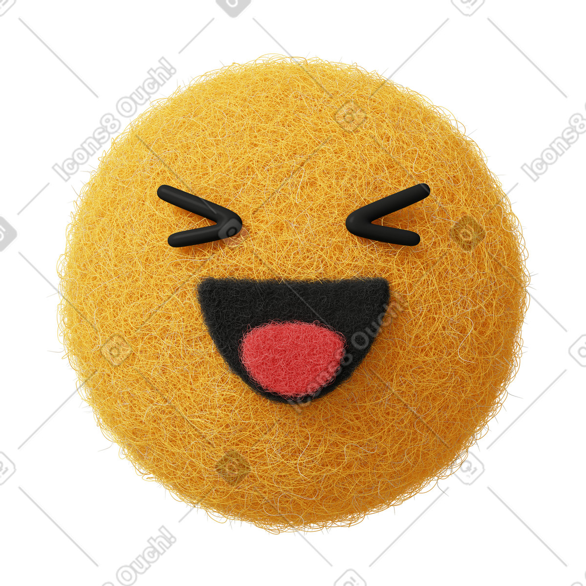 Иллюстрация Yellow smile в стиле Fuzzy — скачать в форматах PNG, SVG