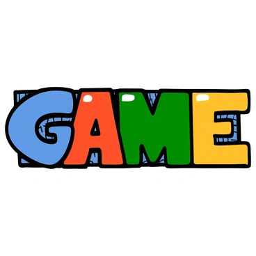 The word "game" is displayed in a large, vibrant pixelated font reminiscent of classic arcade games. Each letter is a different bright color, with the 'g' in blue, 'a' in red, 'm' in green, and 'e' in yellow. The background features a simple grid pattern, enhancing the retro gaming aesthetic. The letters have a slight 3D effect, giving them depth and making them pop against the background.