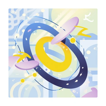 A colorful abstract art piece inspired by patterns formed by static electricity